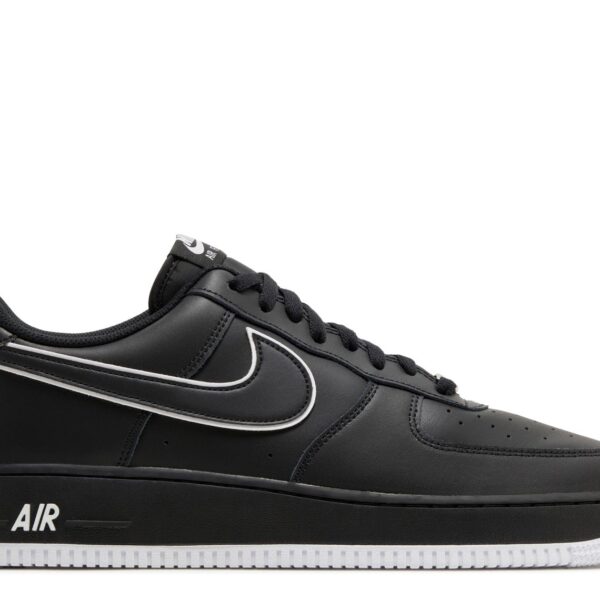 Air Force 1 '07 'Black White Outlined Swoosh'