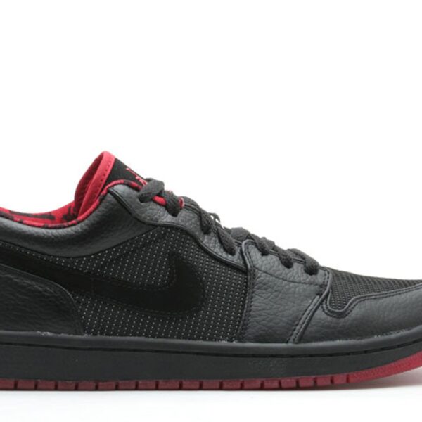 Jordan 1 Retro Low 'Black Silver Red'