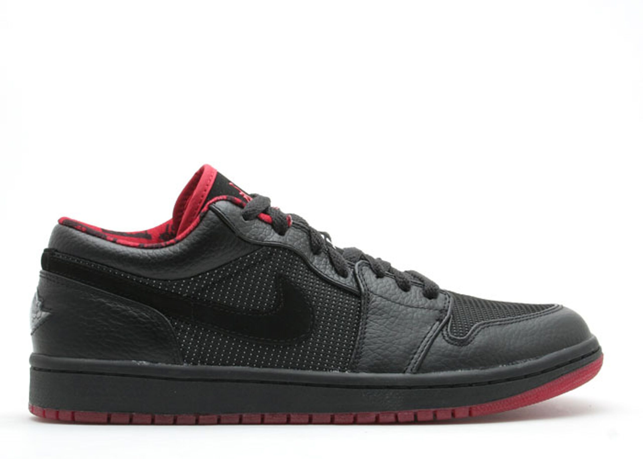 Jordan 1 Retro Low 'Black Silver Red'