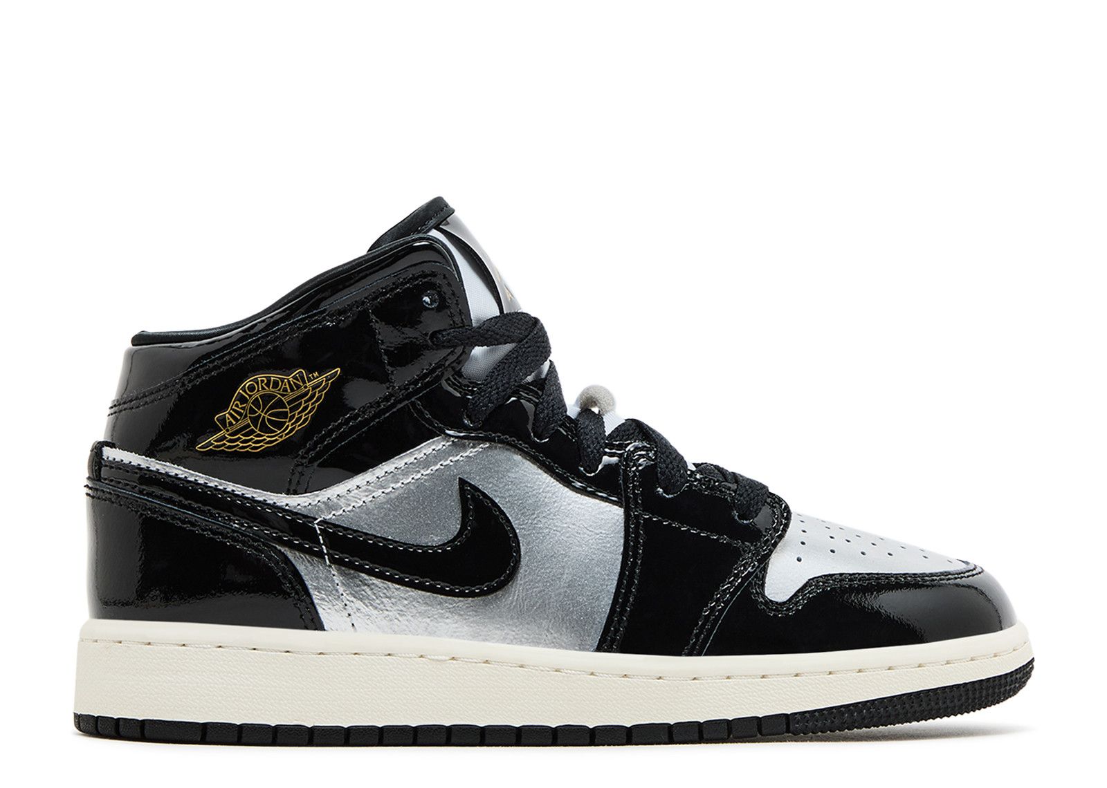 Jordan 1 Mid SE GS 'Black Metallic Silver'