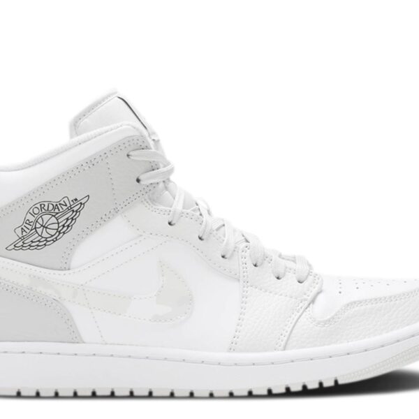 Jordan 1 Mid SE GS 'Swoosh Logo - Grey Camo'