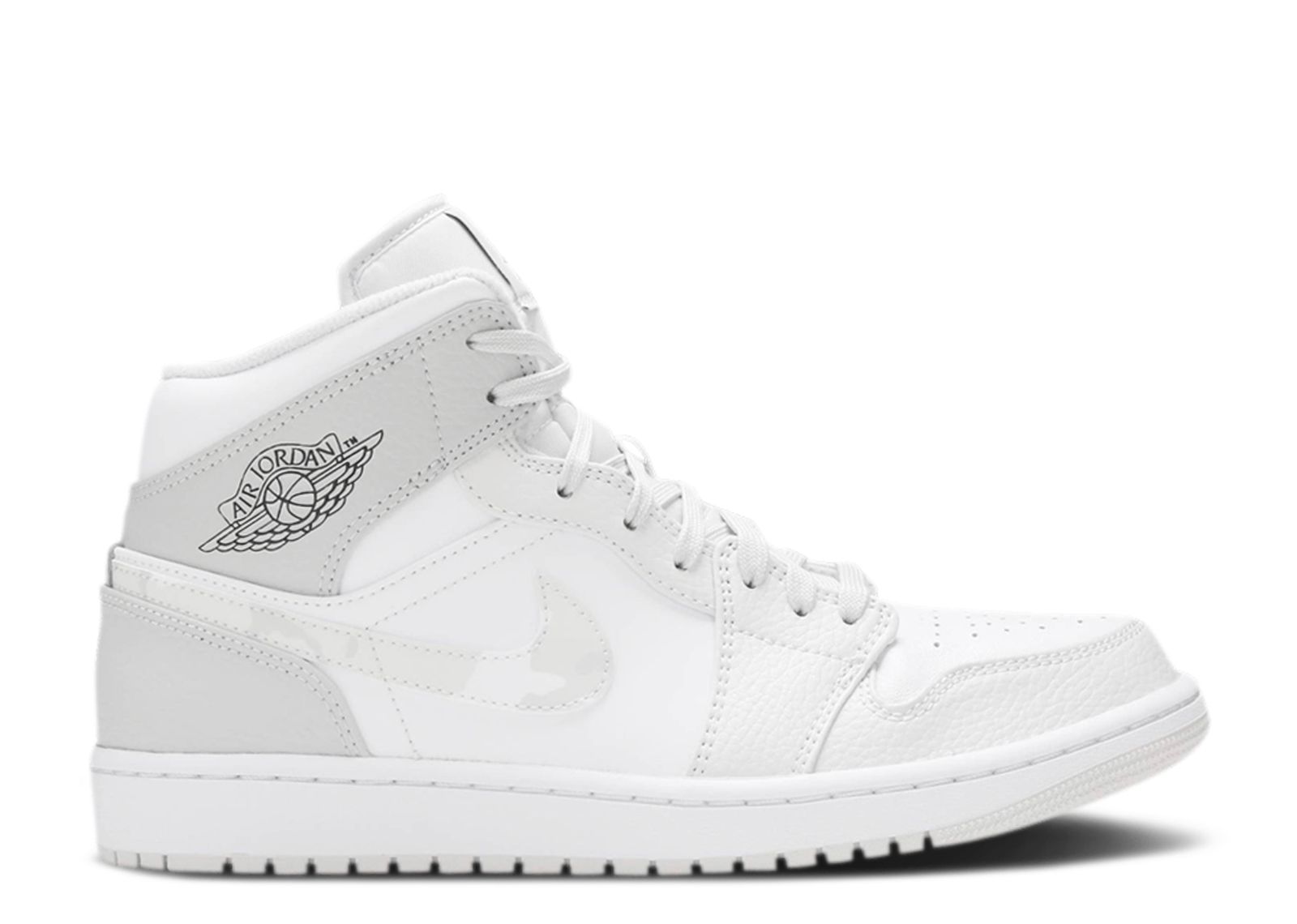 Jordan 1 Mid SE GS 'Swoosh Logo - Grey Camo'