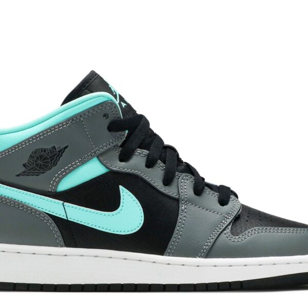 Jordan 1 Mid GS 'Grey Aqua'