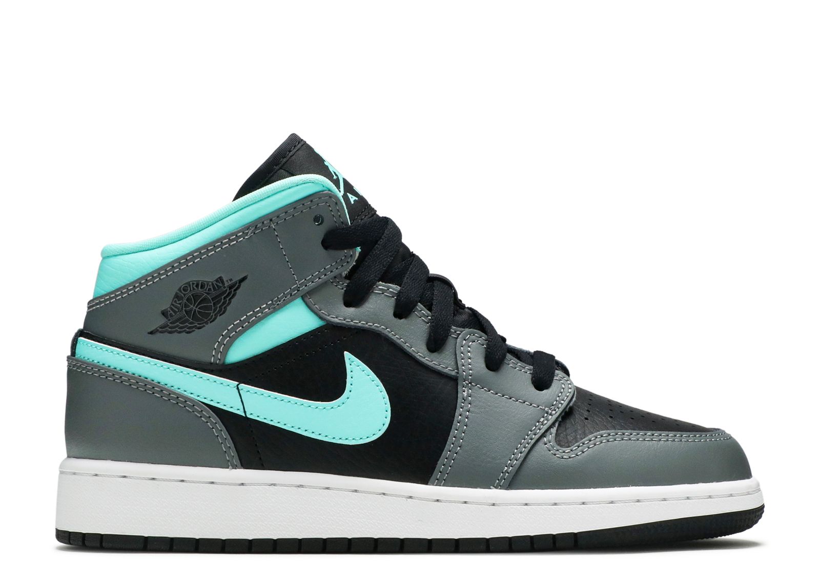 Jordan 1 Mid GS 'Grey Aqua'