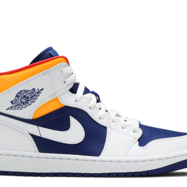 Jordan 1 Mid 'White Deep Royal Blue'