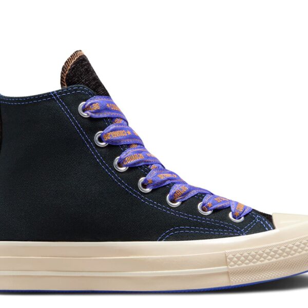 Chuck 70 High 'Ribbon Laces - Black Blue Flame'