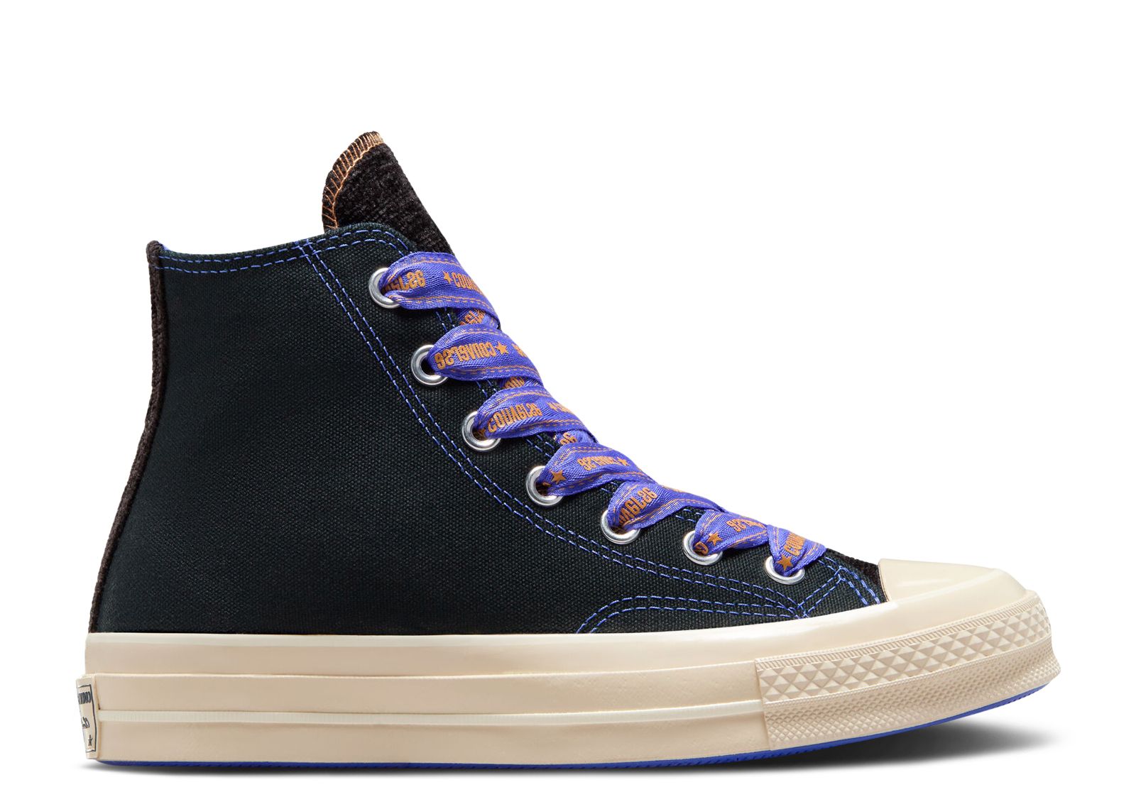 Chuck 70 High 'Ribbon Laces - Black Blue Flame'
