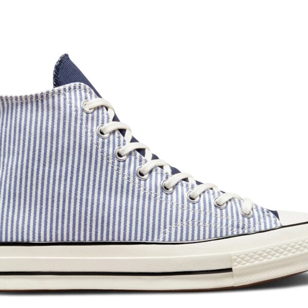 Chuck 70 High 'Washed Indigo Hickory Stripes'
