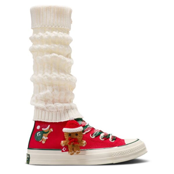 Chuck 70 High 'X-Mas Gingerbread & Knit Sock - Red'