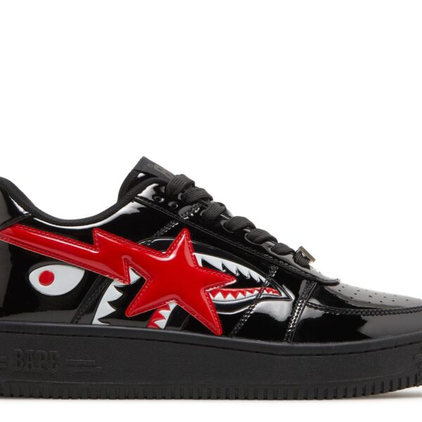 Bapesta Low M1 'Shark Face - Black Red'
