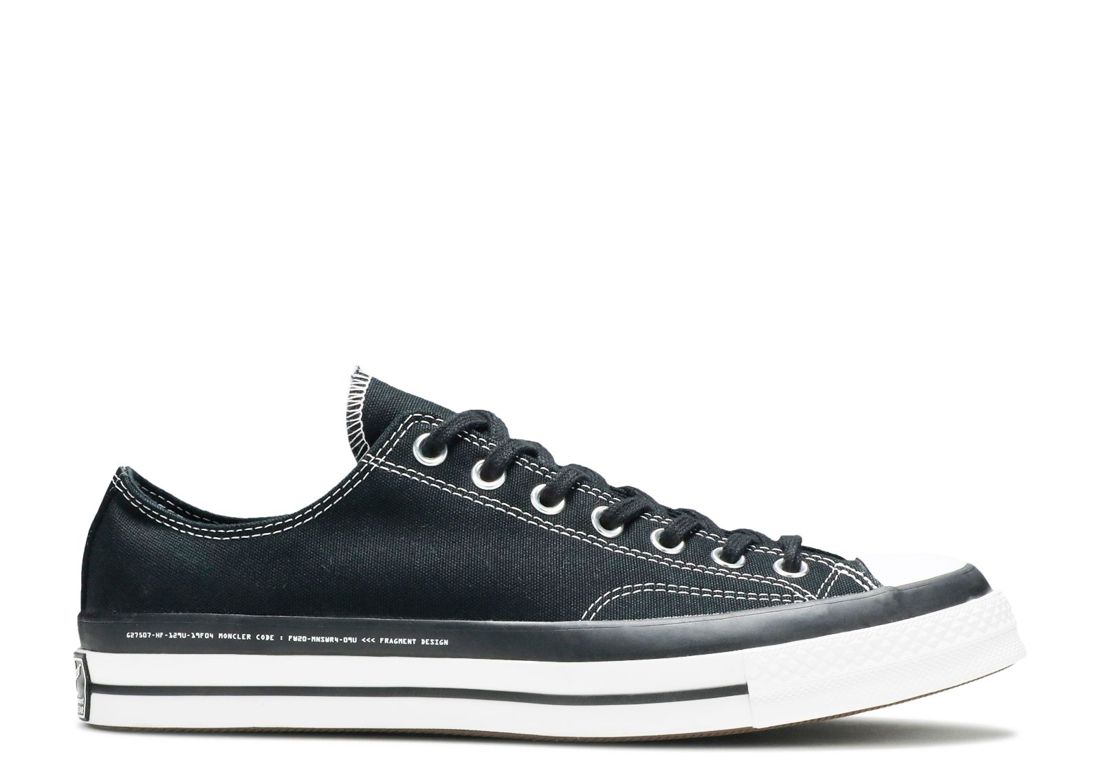 Fragment Design x Moncler x Chuck 70 Low 'Black'