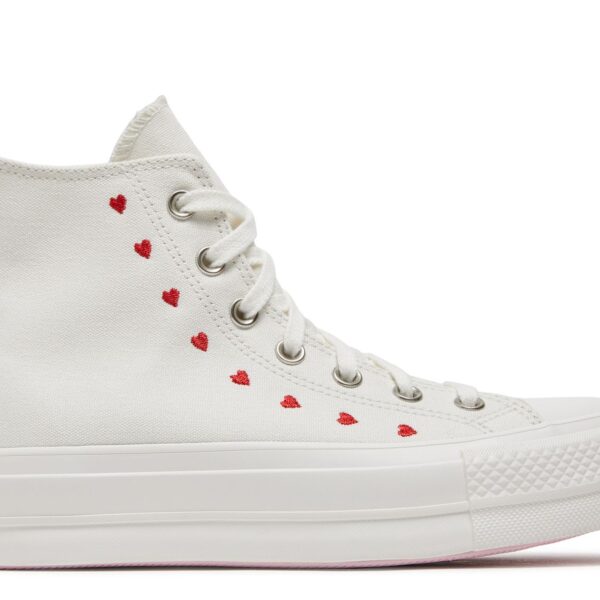 Wmns Chuck Taylor All Star Lift Platform High 'Embroidered Hearts - White'
