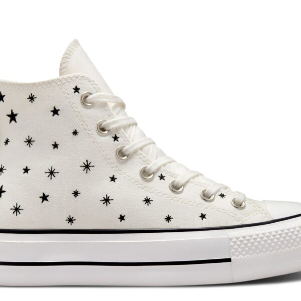 Wmns Chuck Taylor All Star Lift Platform High 'Embroidered Stars - Egret'