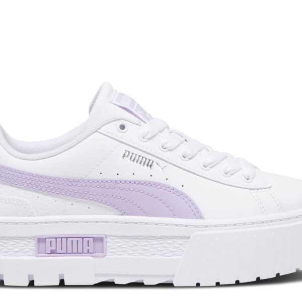 Mayze Leather Big Kid 'White Vivid Violet'